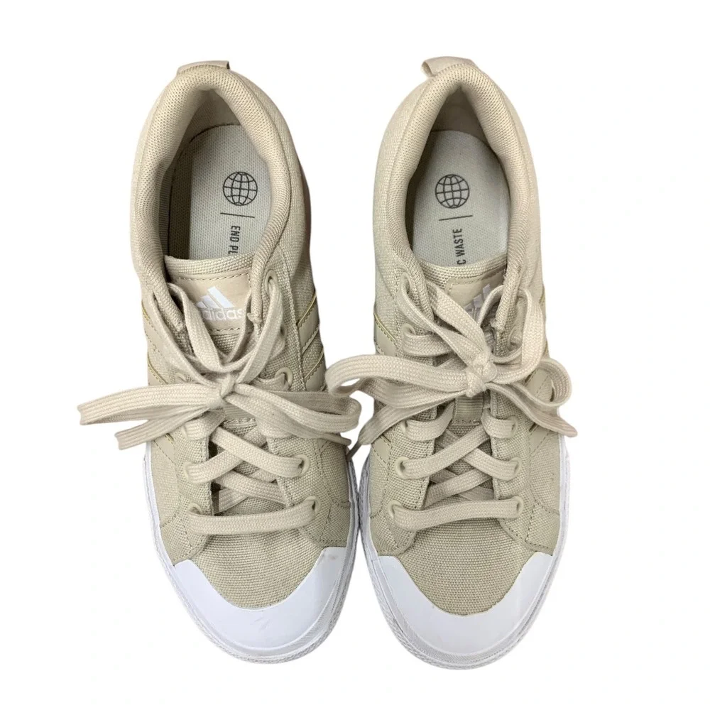Adidas Bravado 2.0‎ Platform Skate Sneaker (Women) SZ 7 Beige/ beige/ white